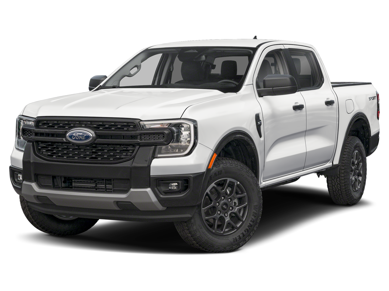 2026 Ford Ranger XLT in Oxford White — front three-quarter view