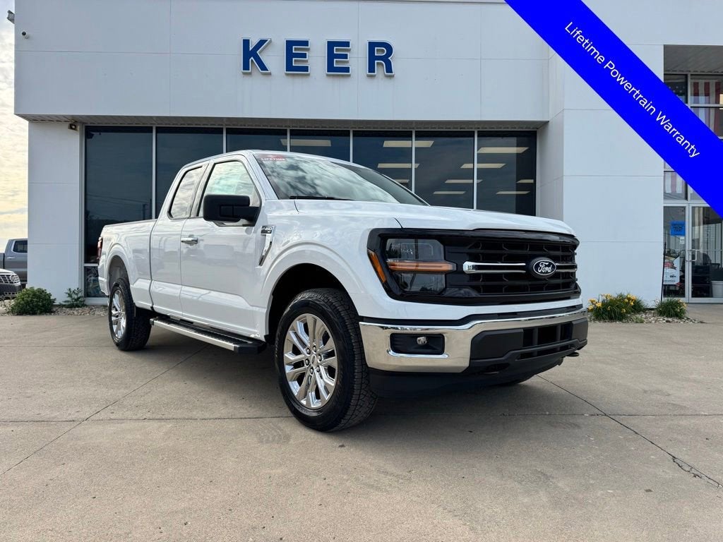 2026 Ford F-150 XLT in Oxford White — front three-quarter view
