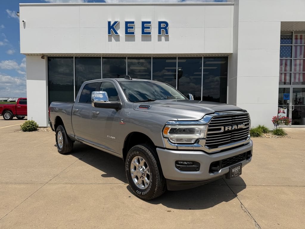 2024 RAM 2500 Laramie in Billet Silver Metallic Clearcoat — front three-quarter view