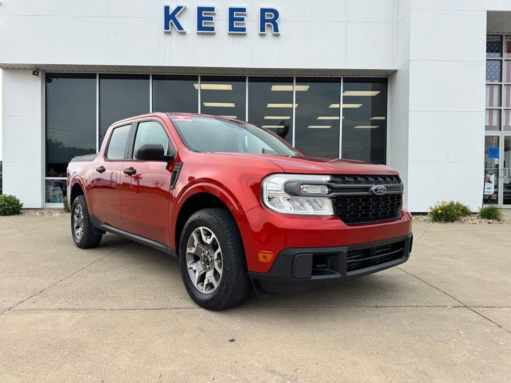 2022 Ford Maverick XLT in Chili Pepper Red — front three-quarter view